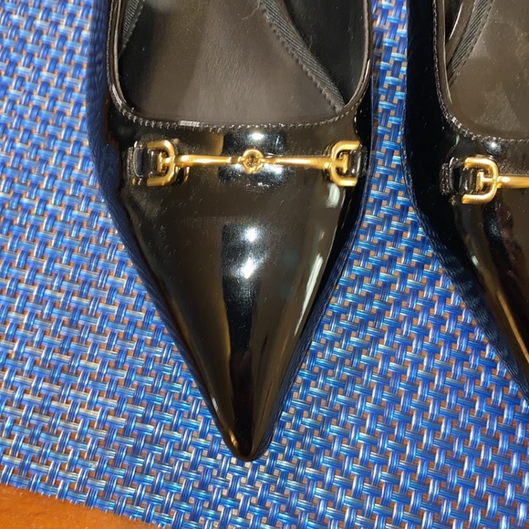 Sam Edelman Fitzgerald Kitten Heel Slingback Pump, sz. 7.5, EUC, black shiny - Picture 2 of 6